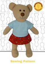 Sewing Pattern  Teddy Bear Clothes  skirt and top fits build a bear learners