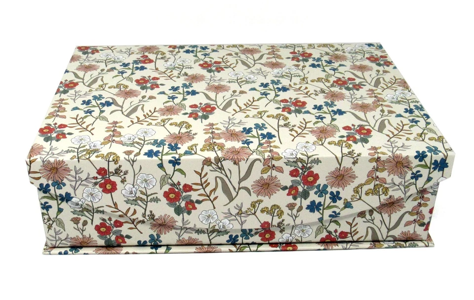 Punch Studio Rectangle Flip Top Nesting Box Colorful Poppies 28487 Small - Image 2 of 4