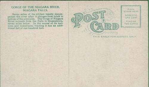 Vintage Antique Niagara Falls Postcard Gorge Queenstown - Picture 2 of 4