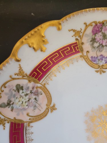 limoges AK france Flowers plate - Picture 8 of 15
