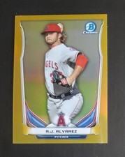 2014 Bowman Chrome # BCP21 RJ Alvarez #36/50  Gold Refractor 