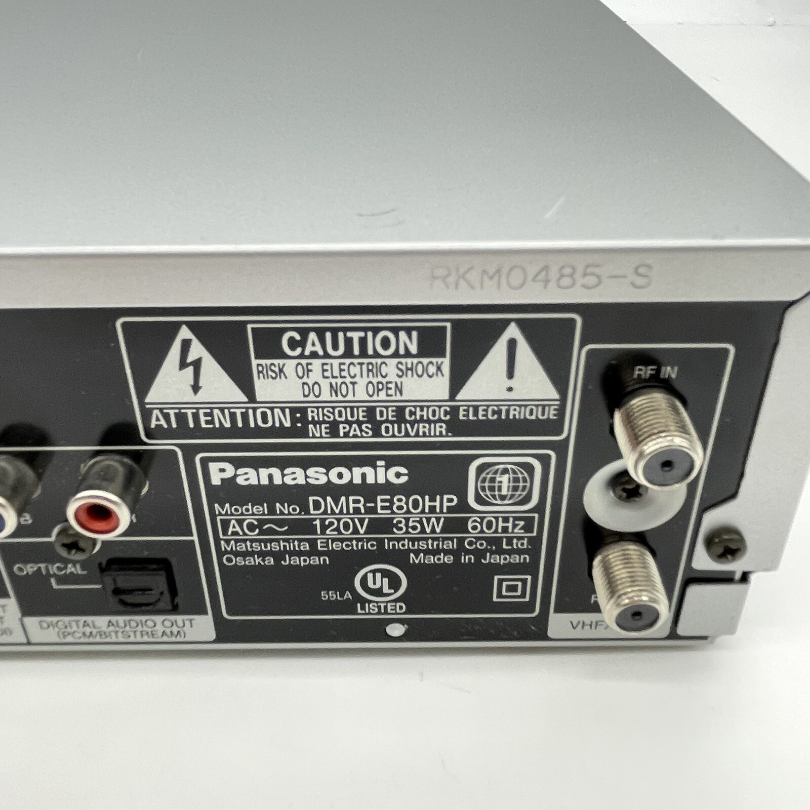 Panasonic DVD Recorder Player Progressive Scan DMRE80H w/80GB HARD