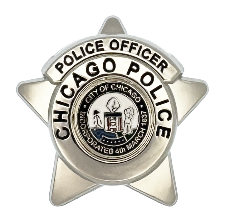 Chicago Police Mini Badge Pins LAPD Mini Policeman Badge Lapel Pin