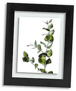 , 8X10 Floating Picture Frame, Black Wood Frame Display Any Size 8x10 1 Pack