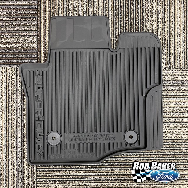 12 thru 16 Ford Super Duty F250 F350 OEM Rubber Floor Mat 3pc Set for