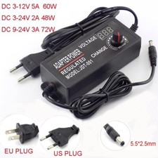 Variable Adjustable Voltage 3-12V 3-24V 9-24V AC/DC Power Supply Adapter display