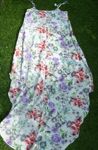 Papaya floaty asimmetrical summer holidays dress size Small - Picture 4 of 4
