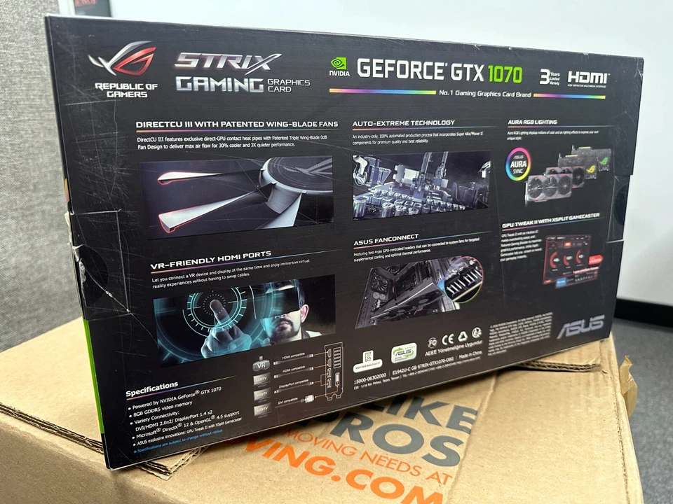 tarjetas gráficas asus Geforce gtx 1070 edición OC Foto 2 de 2
