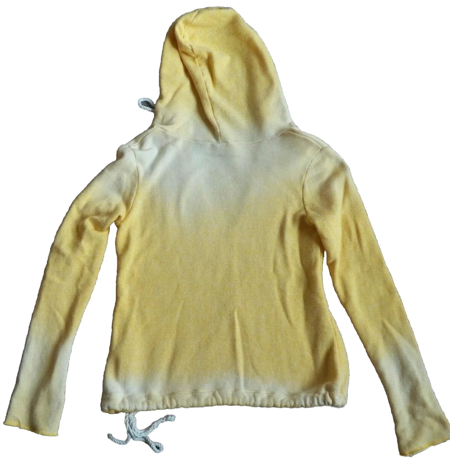 UNDERCOVER Felpa con cappuccio peluche e lussureggiante Victoria Secret piccola gialla accogliente Terry cotone sexy scollo a V