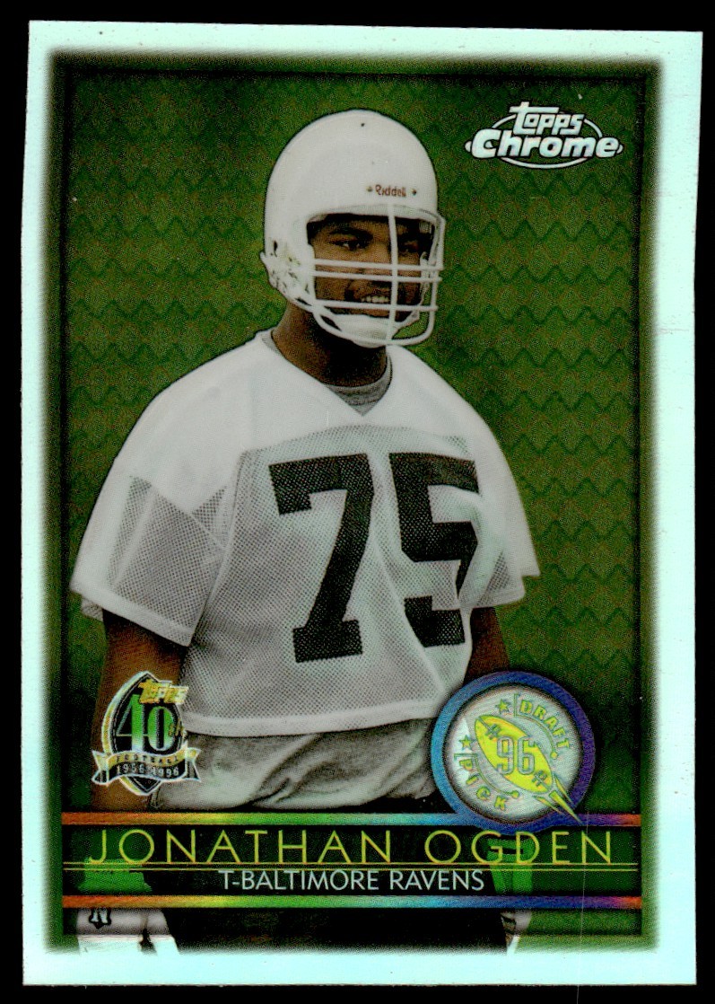 1996 Topps Chrome Refractor Jonathan Ogden Rookie #163
