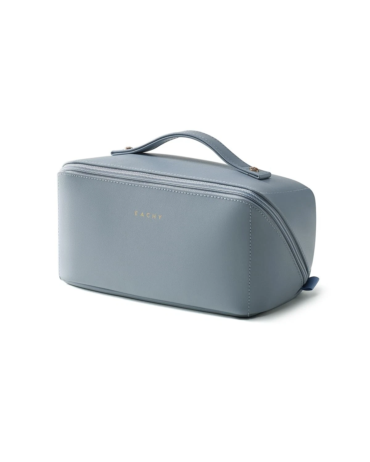 EACHY Travel Makeup Bag Large Capacity Cosmetic Organizer Flat Toiletry Handle