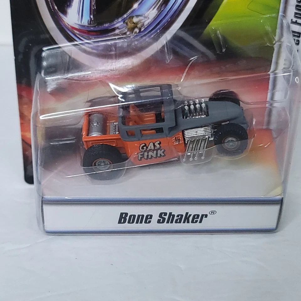 Hot Wheels Custom Classics Bone Shaker Orange Gray Altered Egos Gas Fink - Image 2 of 4