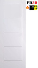 PREMDOR Smooth White Ladder Design Solid Internal FD30 Fire Door + UK Delivery
