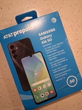 Samsung Galaxy A16 5G AT T Prepaid 128GB Blue Black 6.7" AMOLED SM-A166U