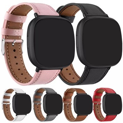 Klassisch Leder Uhrenarmband Für Fitbit Sense 2 1/ Versa 3 4 Ersatz Armband Band