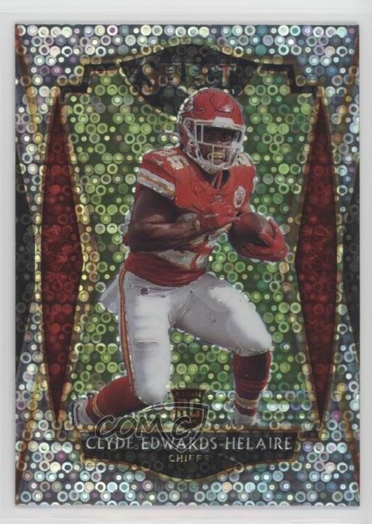 2020 Panini Select Premier Level Disco Prizm Clyde Edwards-Helaire Rookie RC 6s2