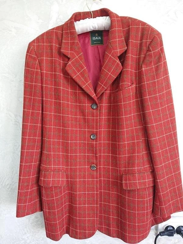 Women Isaia Napoli Blazer Red Cashmere 36 / S / 44 - Bild 3 von 4