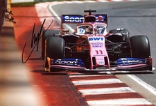 RACING POINT F 1 RACING DRIVER Sergio Pérez autograph, IP signed photograph