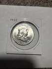 1955 Ben Franklin half dollar Uncirc. Ships Fast . Coin As Shown!