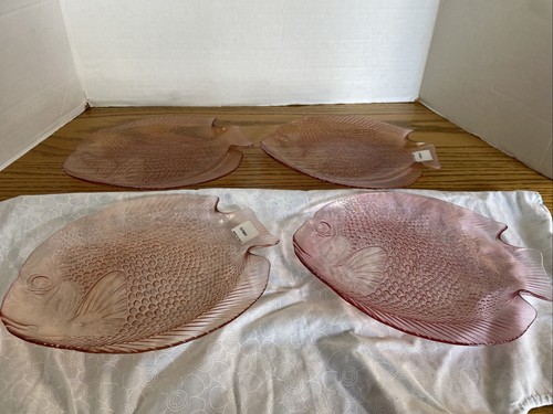 Exquisite Vintage Fish-Shaped Plates See If 4 Made in Italy - Picture 2 of 7