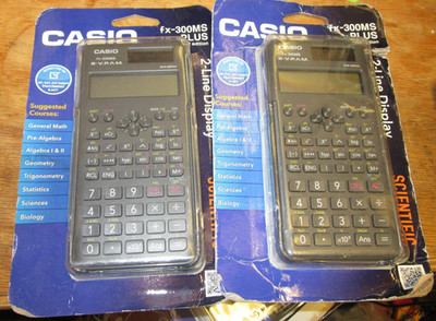 Lot of 2CASIO fx-300MS Plus 2nd Edition 2-Line LCD Display Scientific Calculator