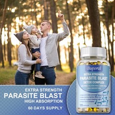 Parasite Blast Detox Complex 1485mg - with Wormwood, Black Walnut Hull, Clove