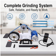 Belt Grinder Sander 72 x 2-Inch Variable Speed with VFD 3 Grinding Moulds