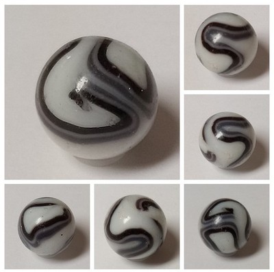 Early Marble Alley Agate WV Swirl ART NOUVEAU Vibe Black White Gray Heaton?