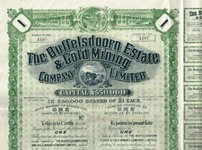 SOUTH AFRICA BUFFELSDOORN ESTATE & GOLD MINING COMPANY stock certificate/bond