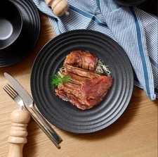 12pcs Melamine Dinnerware Lightweight Sets For 4 Plate And Bowl Dish Campg Rv