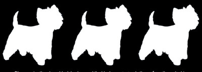 West Highland White Terrier White Vinyl Decals Car Windows Laptop Tumbler Tablet