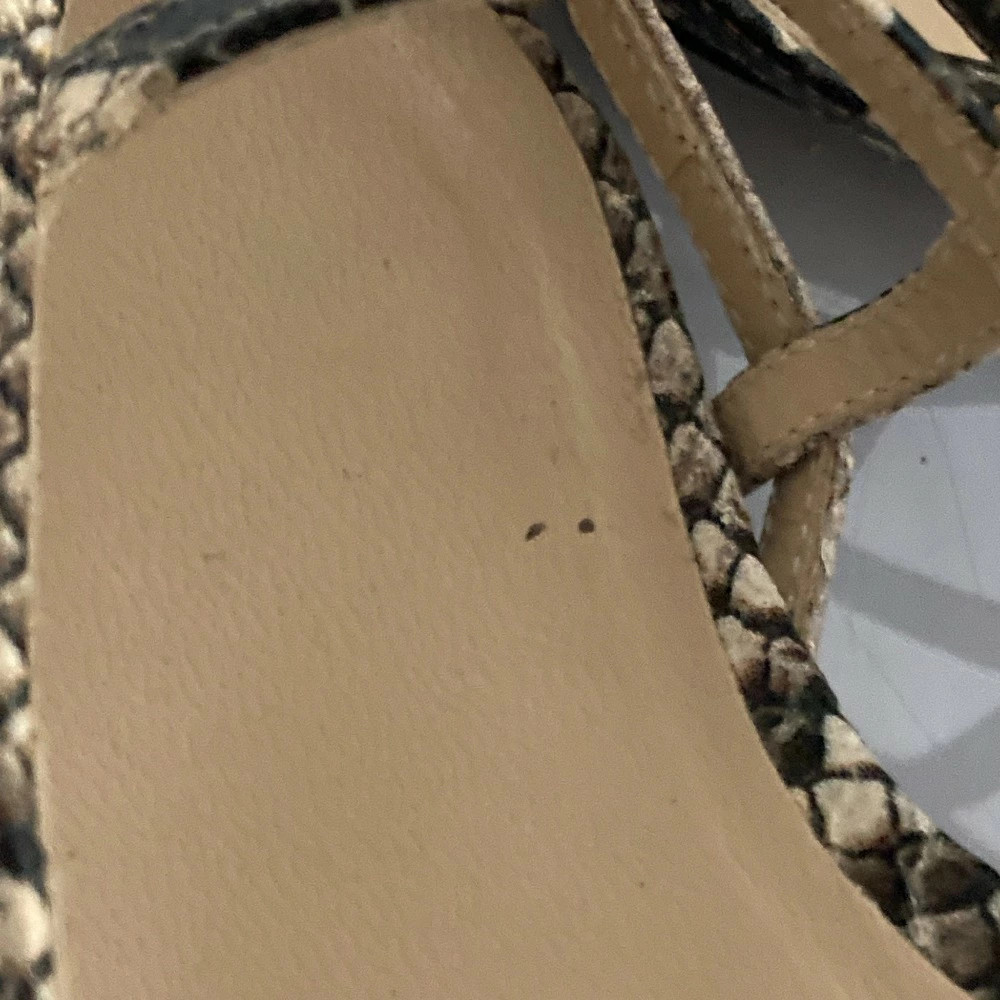 Jimmy Choo Python Pattern Strap Mule Sandals Beig… - image 6