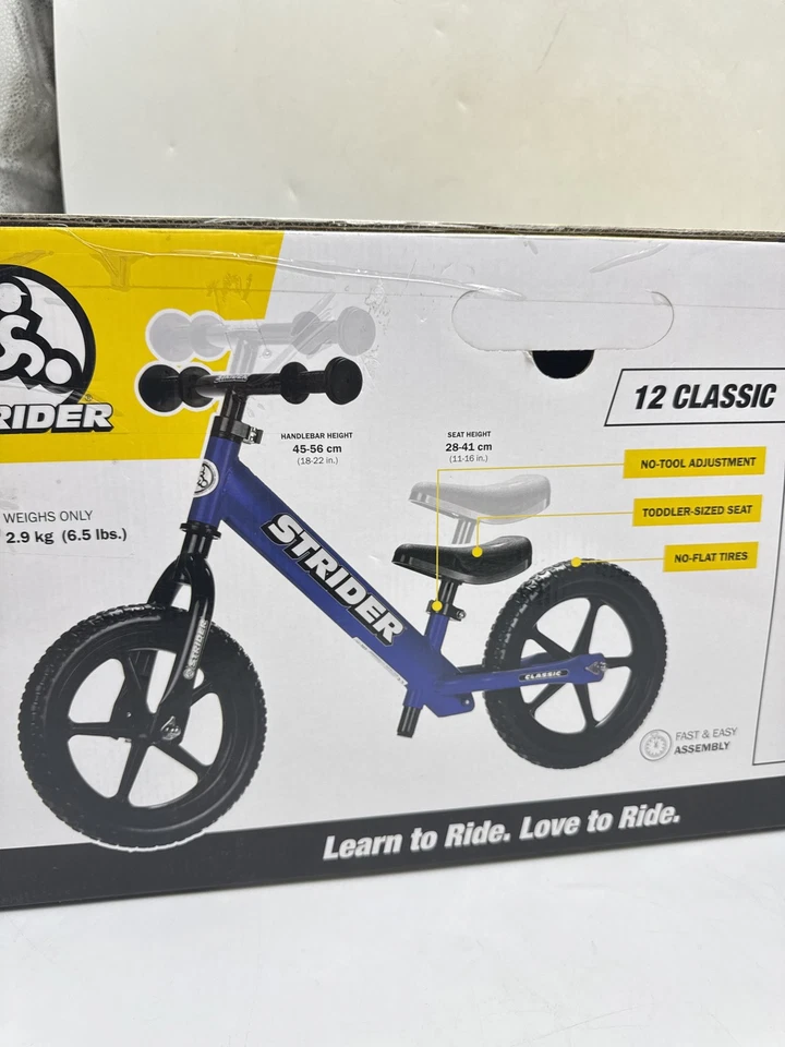 BICICLETA DE EQUILIBRIO STRIDER CLASSIC 12" PARA NIÑOS - AZUL Foto 3 de 4