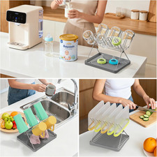 Bottle Drying Rack Stainless Steel Foldable Water Bottle Drying Rack Organizer
