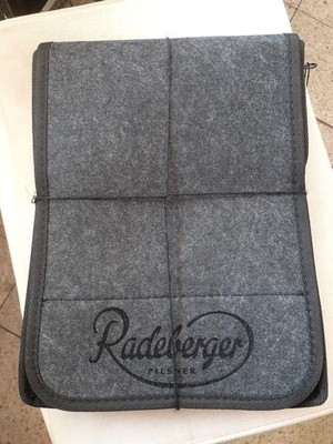 Radeberger Bier Kühltasche Tasche Filztasche Innenisolierung Tragegurt 