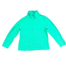 Old Navy Fleece Quarter Zip Pullover Womens XL Green Activewear Top H37