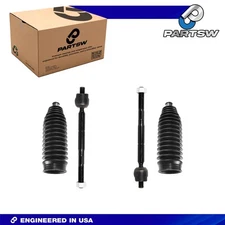 4 New Pc Inner Tie Rod Ends Rack and Pinion Bellow Boots Kit for Toyota Sienna
