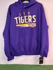 LSU Tigers Purple Captivating Pullover Hoodie Adult Medium New With Tags