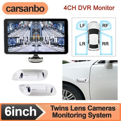 Seitenansicht Assist Rundumsicht System Dashcam Kotflügel Doppelobjektiv Weiß