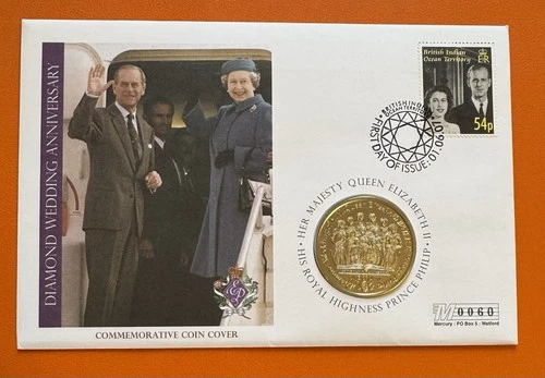 2007 Falkland Islands Crown In FDC QEII Diamond Wedding.  BIOT Stamp. 0060.