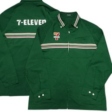 7-Eleven Japan Employee Uniform Shirt Green Long Sleeve 7-11 Konbini Workwear ML