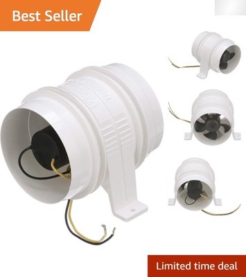 Efficient 4-Inch Turbo 4000 In-Line Blower - Perfect for Marine Applications