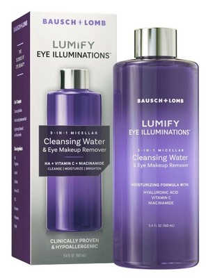 LUMIFY Eye Illuminations 3-IN-1 Micellar Cleansing Water & Eye Makeup Remover, 5