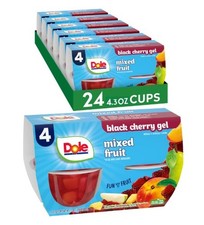 Dole Fruit Bowls Mixed in Black 4.3 Ounce 24 Total Cups , Classic Gel