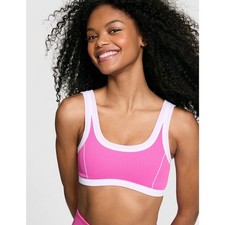 PINK Victoria's Secret The Wave Soft Seamless Contour Sports Bra Pink XXL New