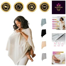 Soft  Versatile Nursing Cover Up - Multi-Use Breastfeeding Shawl in Beige