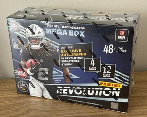 2025 Panini Revolution Football Mega Box-New-Factory Sealed-Dart, Skatebo (RC)?