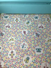 Vintage Unused 1 Sheet Of Baby Shower Gift Wrap