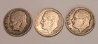 Lot of 3 1949 Roosevelt Silver Dimes
