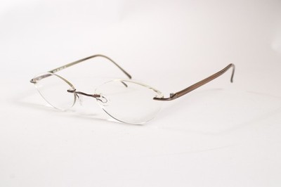 Marchon Brille 770/35 Unisex Bronze Randlos Metall Eyewear Brille Brillengestell